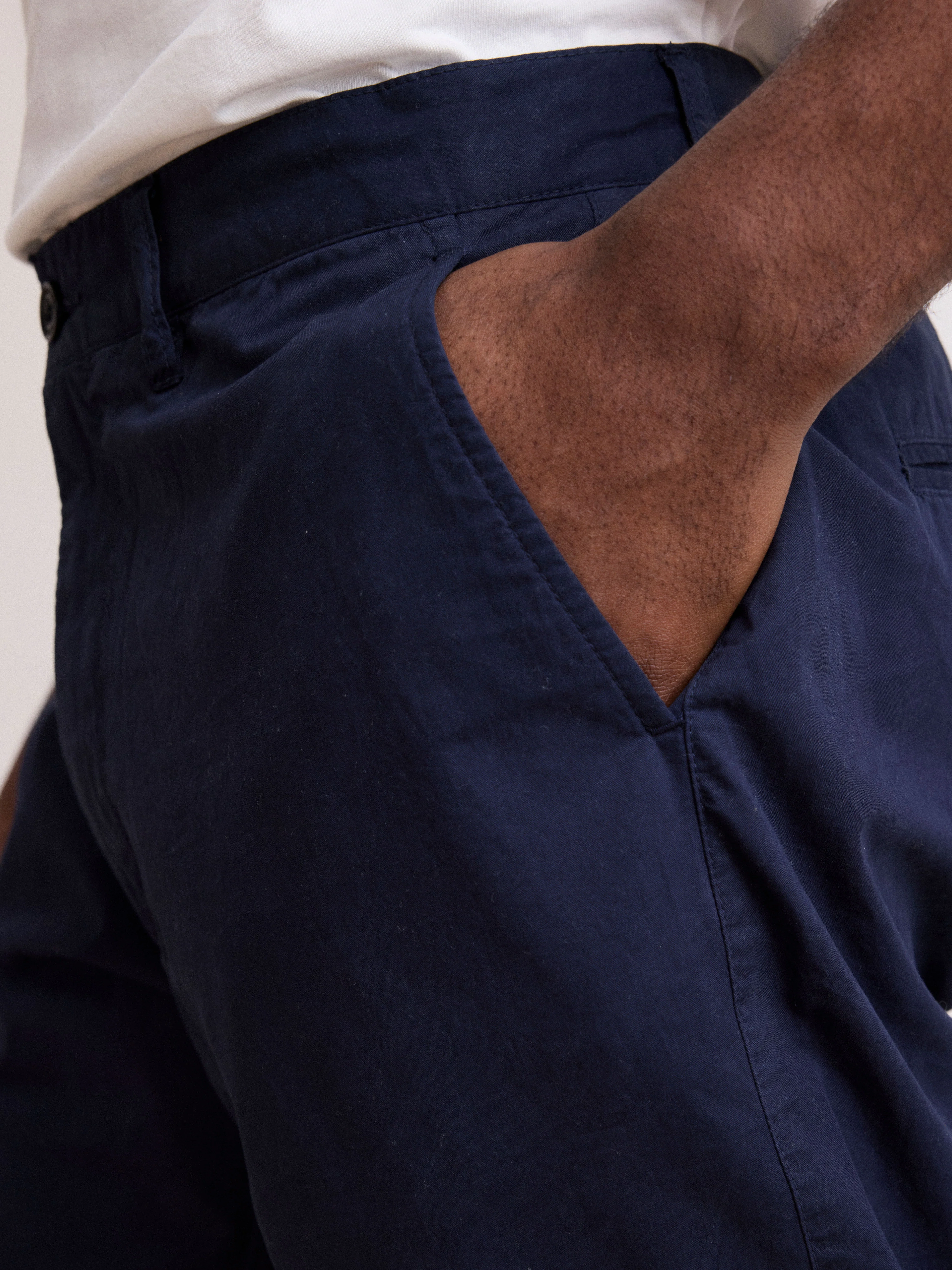 Casual Style Men's Navy Blue Light Chino Pants