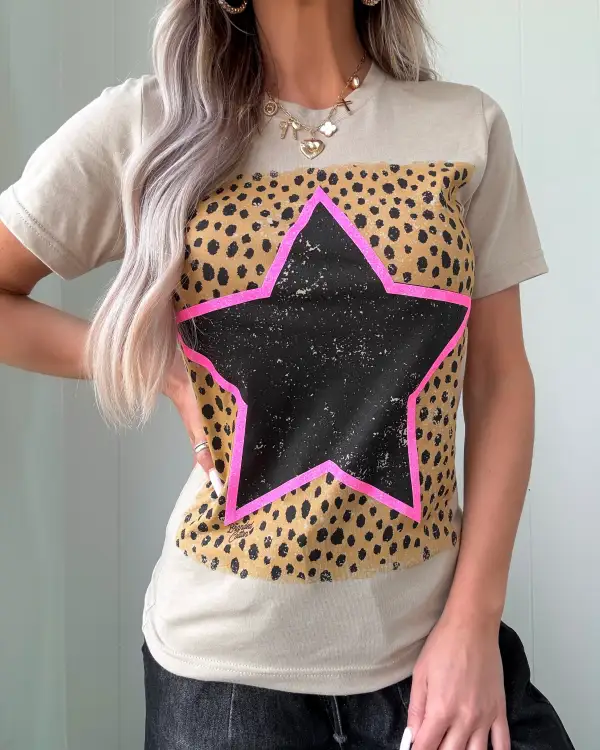Leopard-Print Cotton T-Shirt