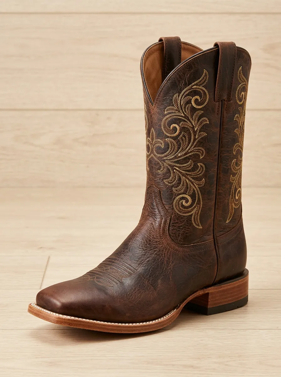 Country Embroidered Floral Casual Western Boots
