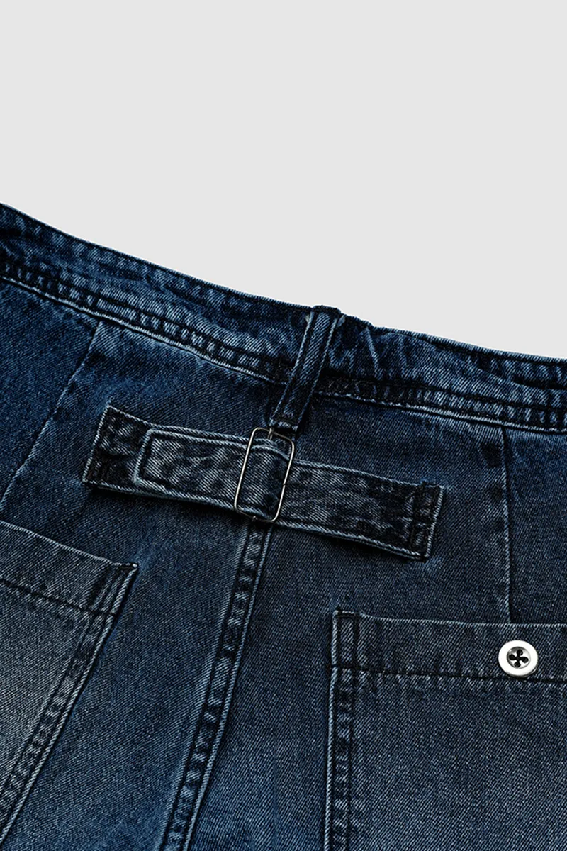 Slant Pocket Wide Leg Crop Jeans