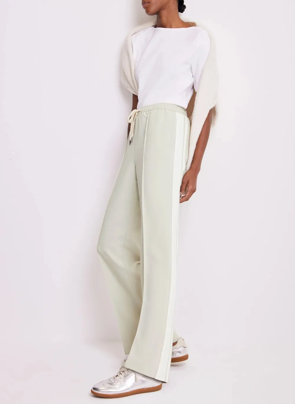 Casual Style Side Stripe Trousers