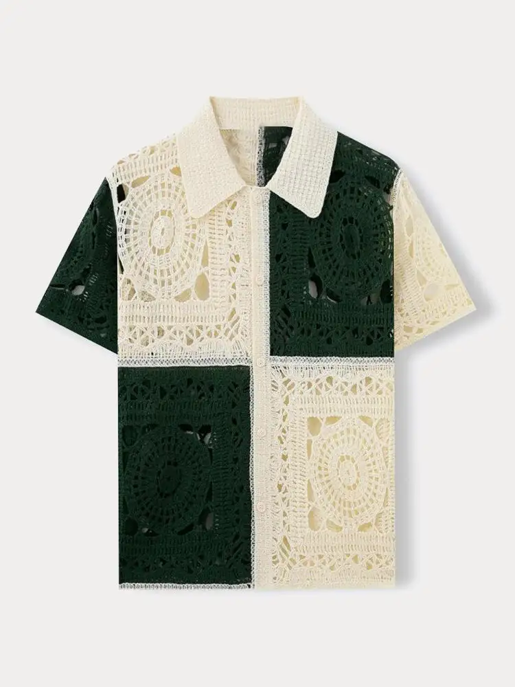 Open Stitch Utility Pocket Shirt
