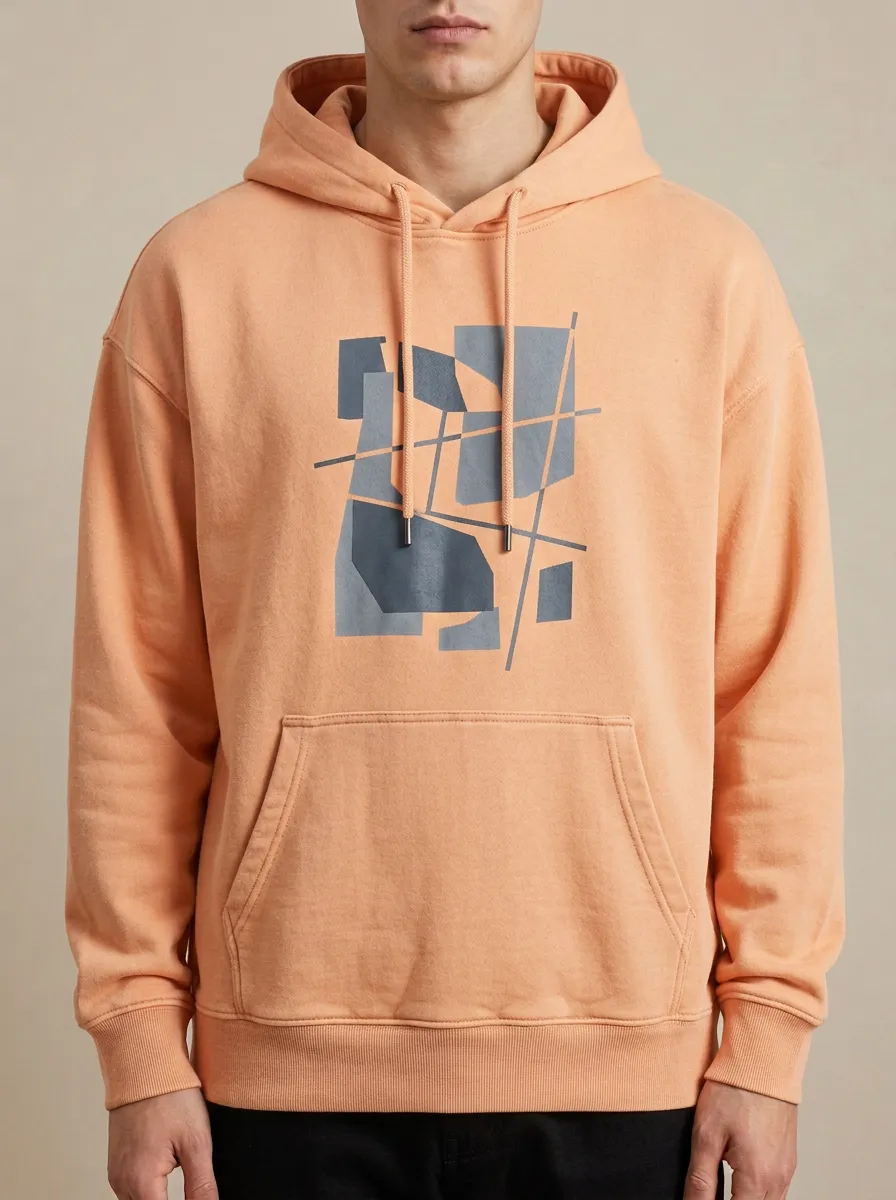 Men's Urban Abstract Geometric Art Print Hoodie