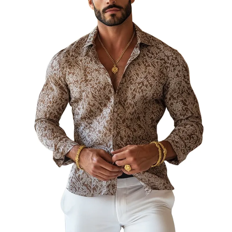 Easy Collar Printed Shirt