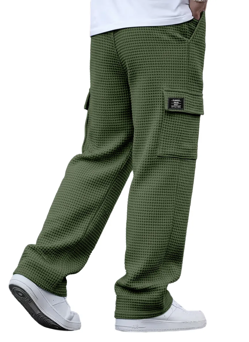 Textured Knit Utility Pocket Trousers