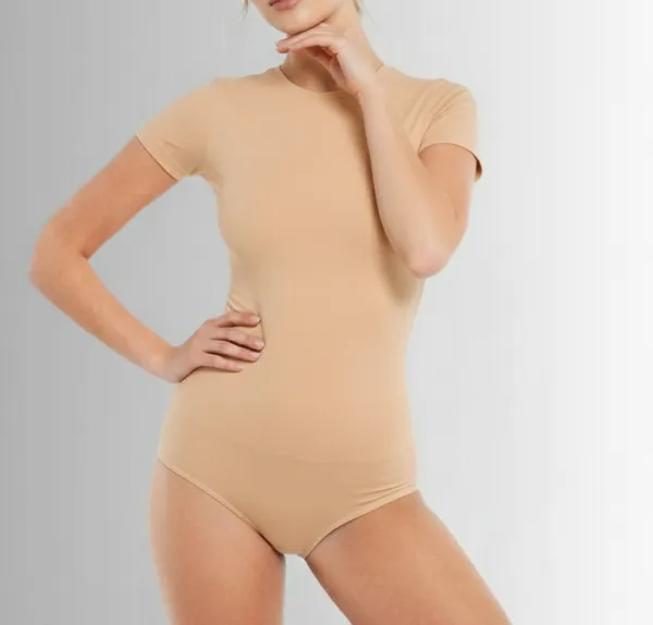 Short Sleeve Brief Shaping Bodysuit