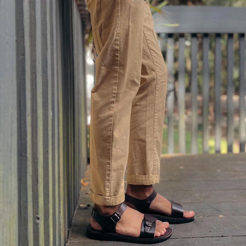 Leather Adjustable Buckle Sandals