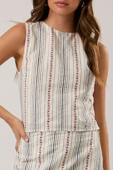Striped Women's Blouse Top