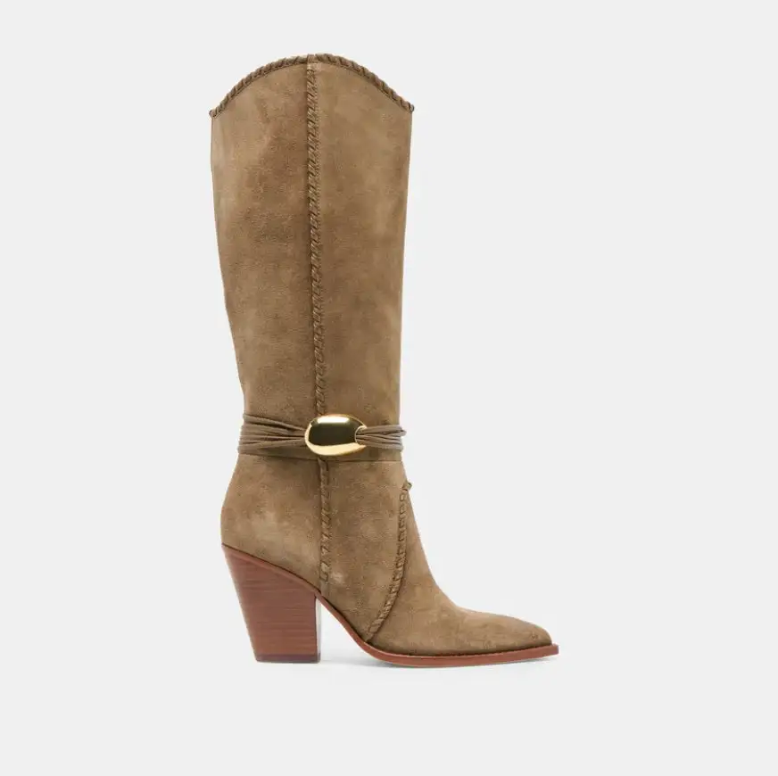 Side Zip Stacked Heel Ankle Boots
