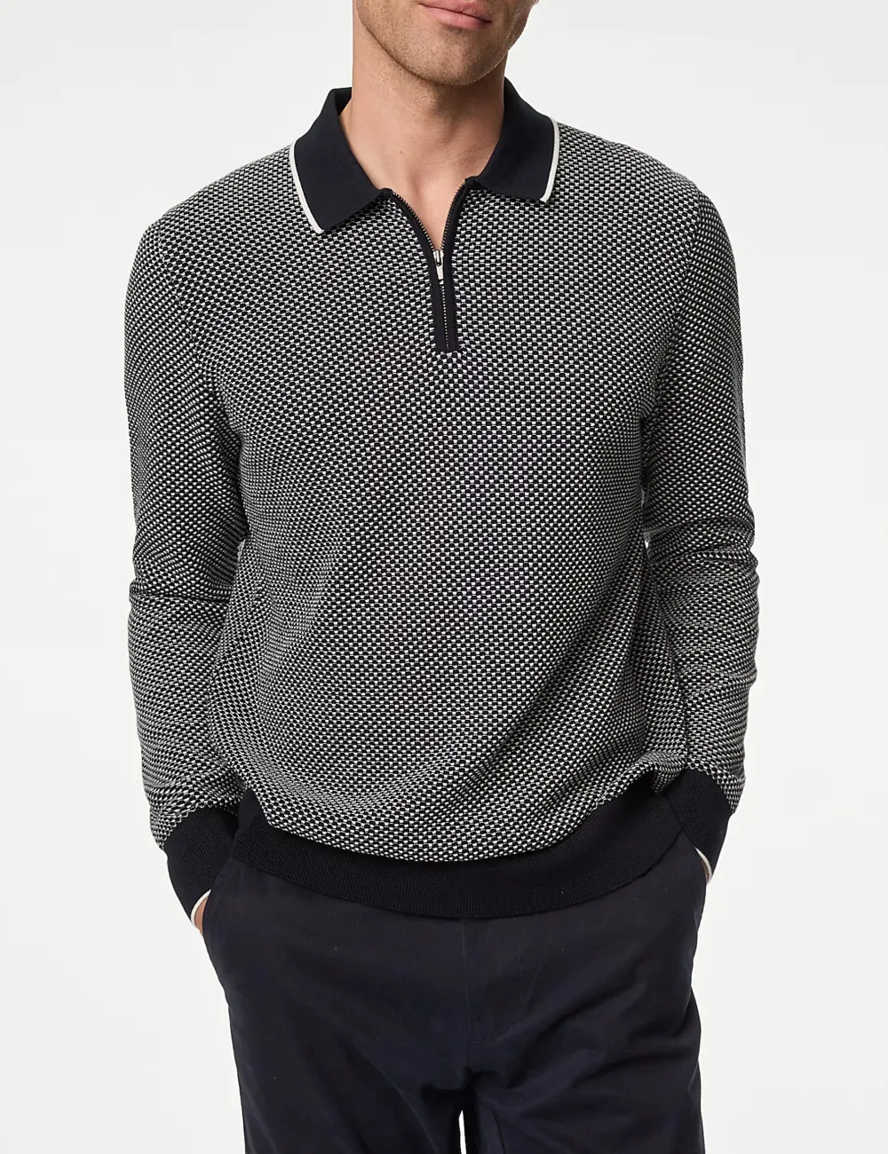 Men's Light Grey Single Breasted Long Overcoat