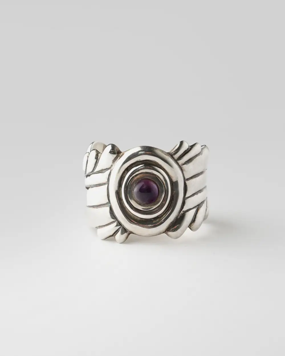 Cuff Bracelet with Amethyst
