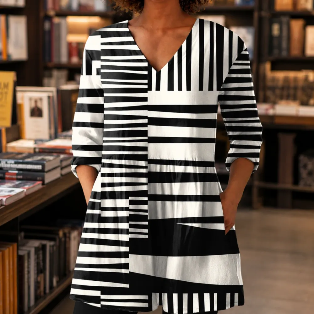 V-Neck Flowing Relaxed Tunic