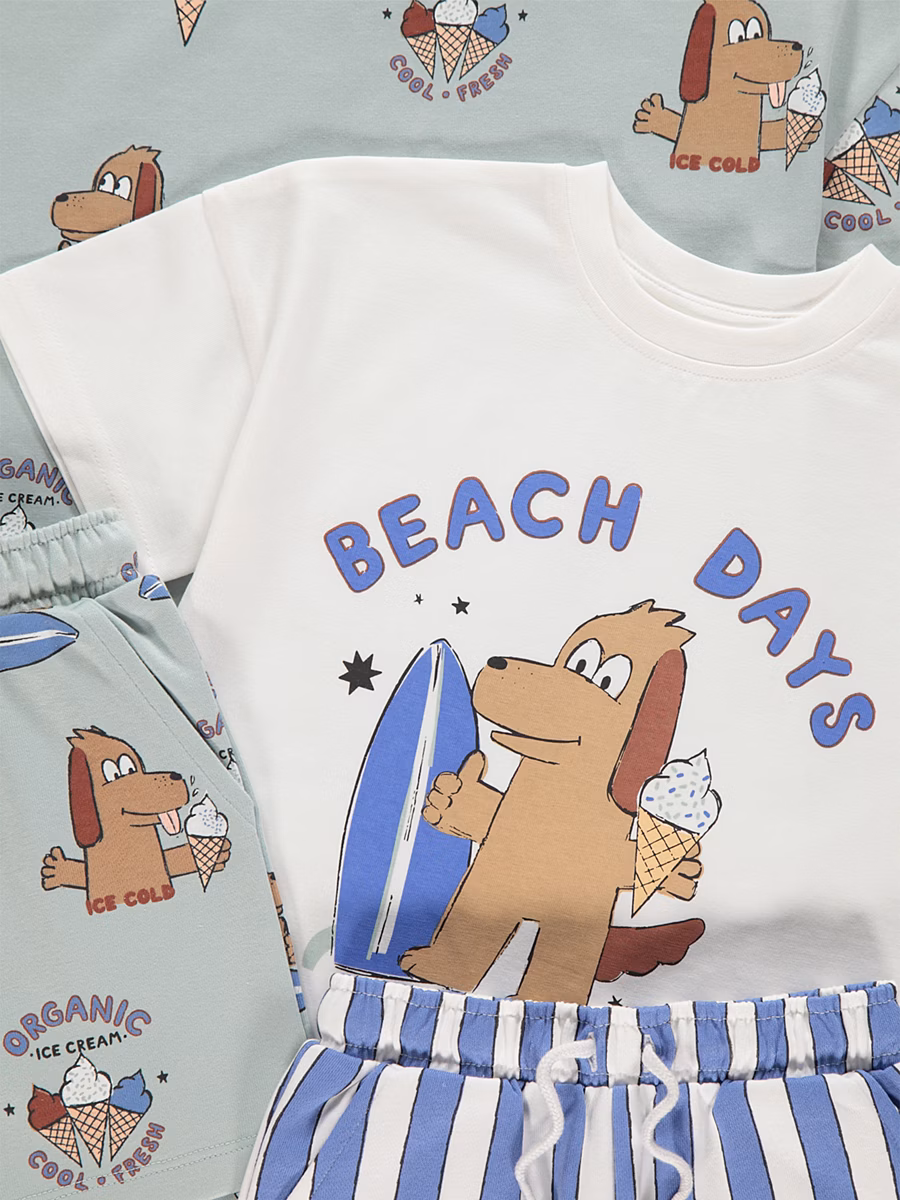 Beach Days Dog T-Shirt and Shorts 2 Pack detail 1