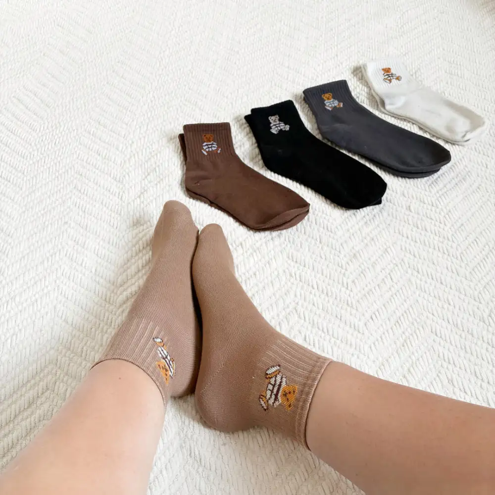 Cozy Teddy Bear Socks Pack