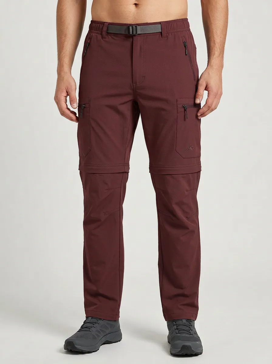 Men's Canyon Adventure Mountain Graphic Waterproof Zip-Off Tactical Cargo Pants