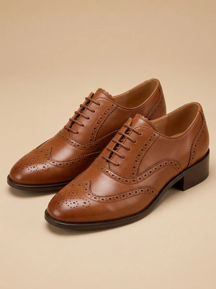 Easy Wear Wingtip Brogue Oxford Women's Classic Pumps