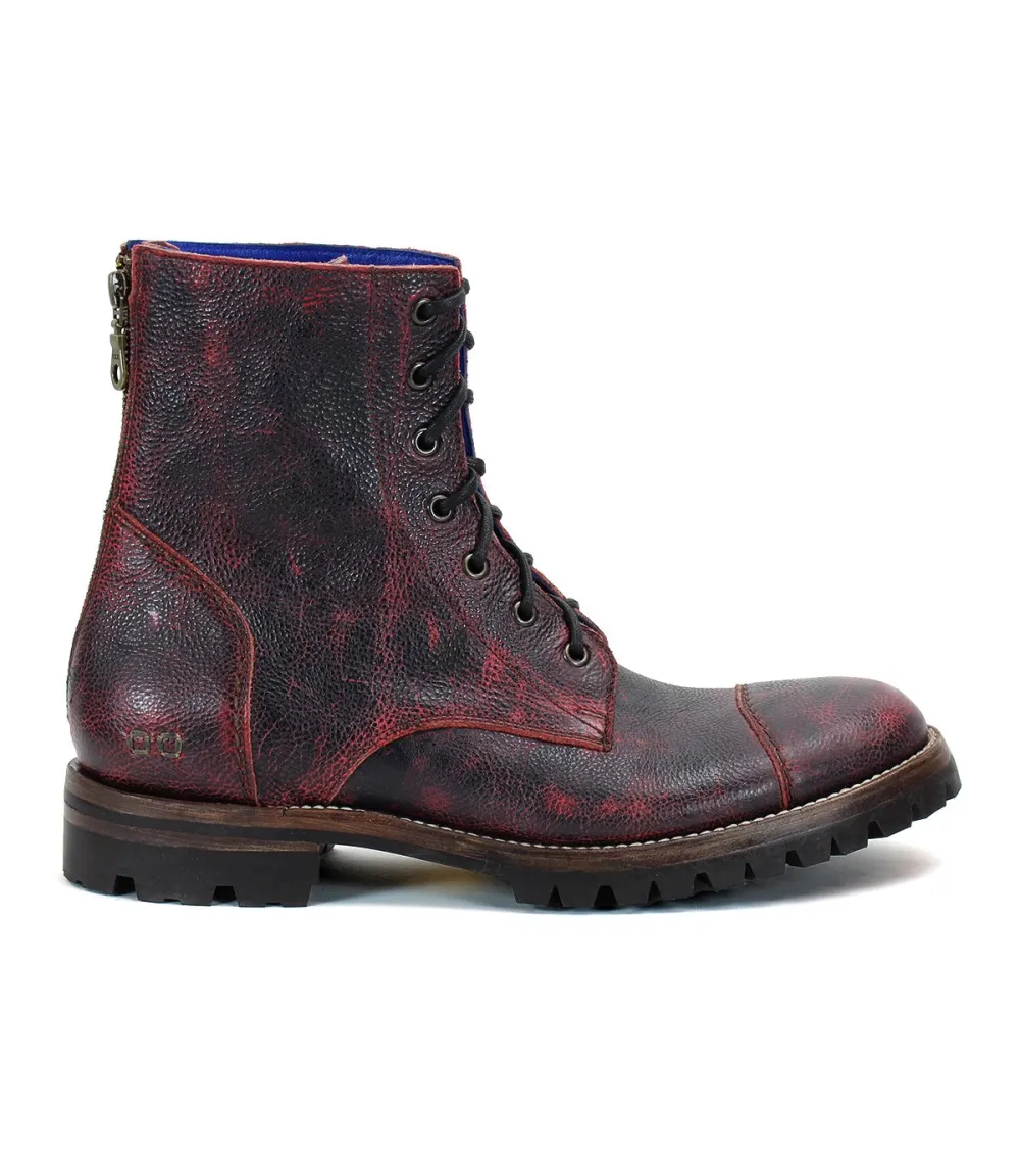 Back-Zip Lug-Sole Combat Boots