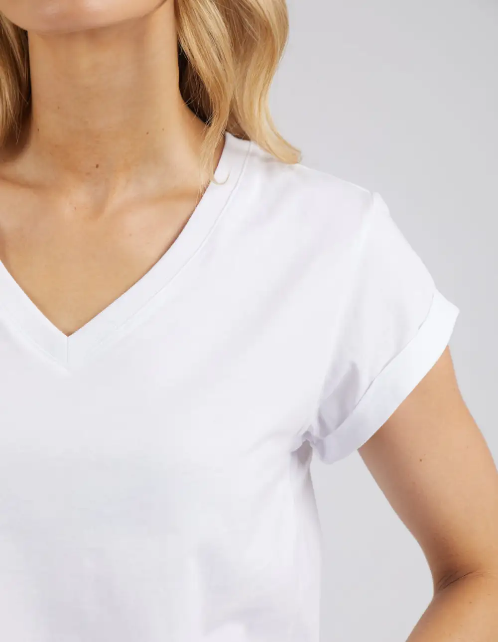 Women's Curved-Hem V-Neck Tee