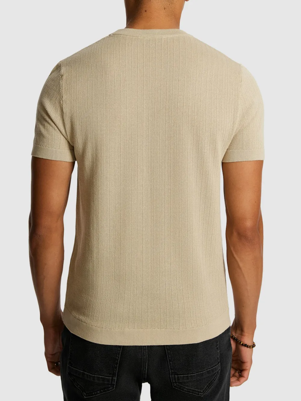 Knit Polo Style Short Sleeve T-Shirt