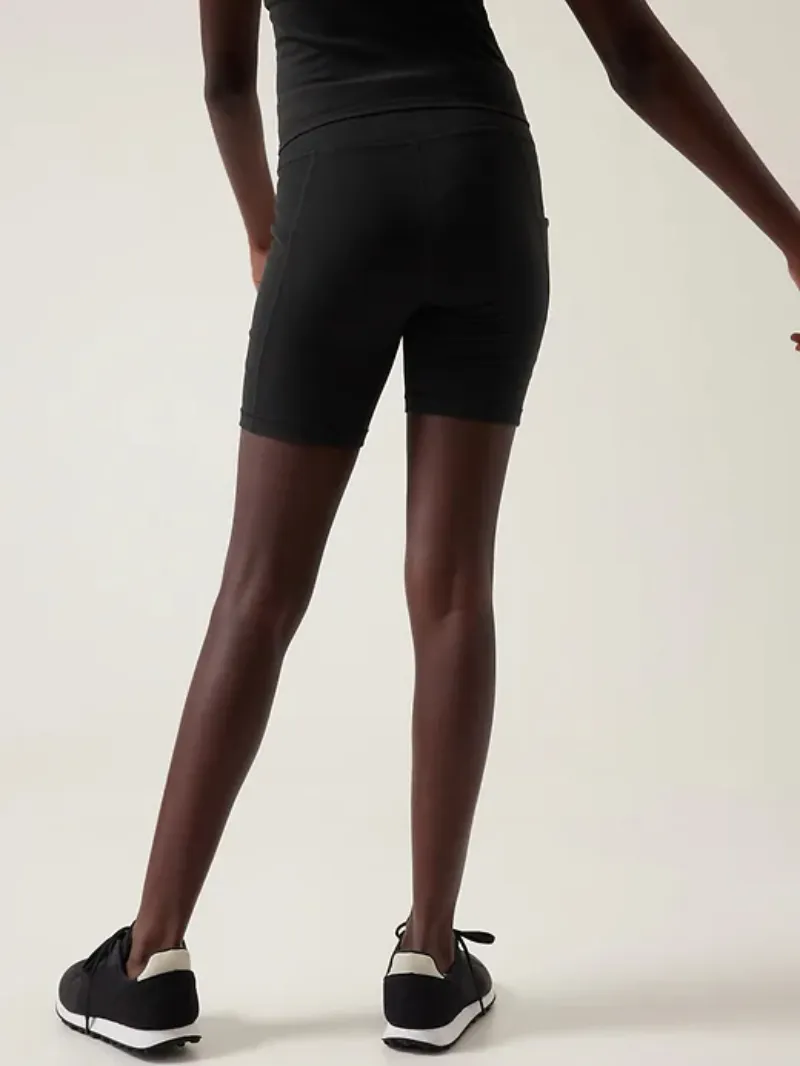 Black High-Waist Biker Shorts For Sleek Active Style