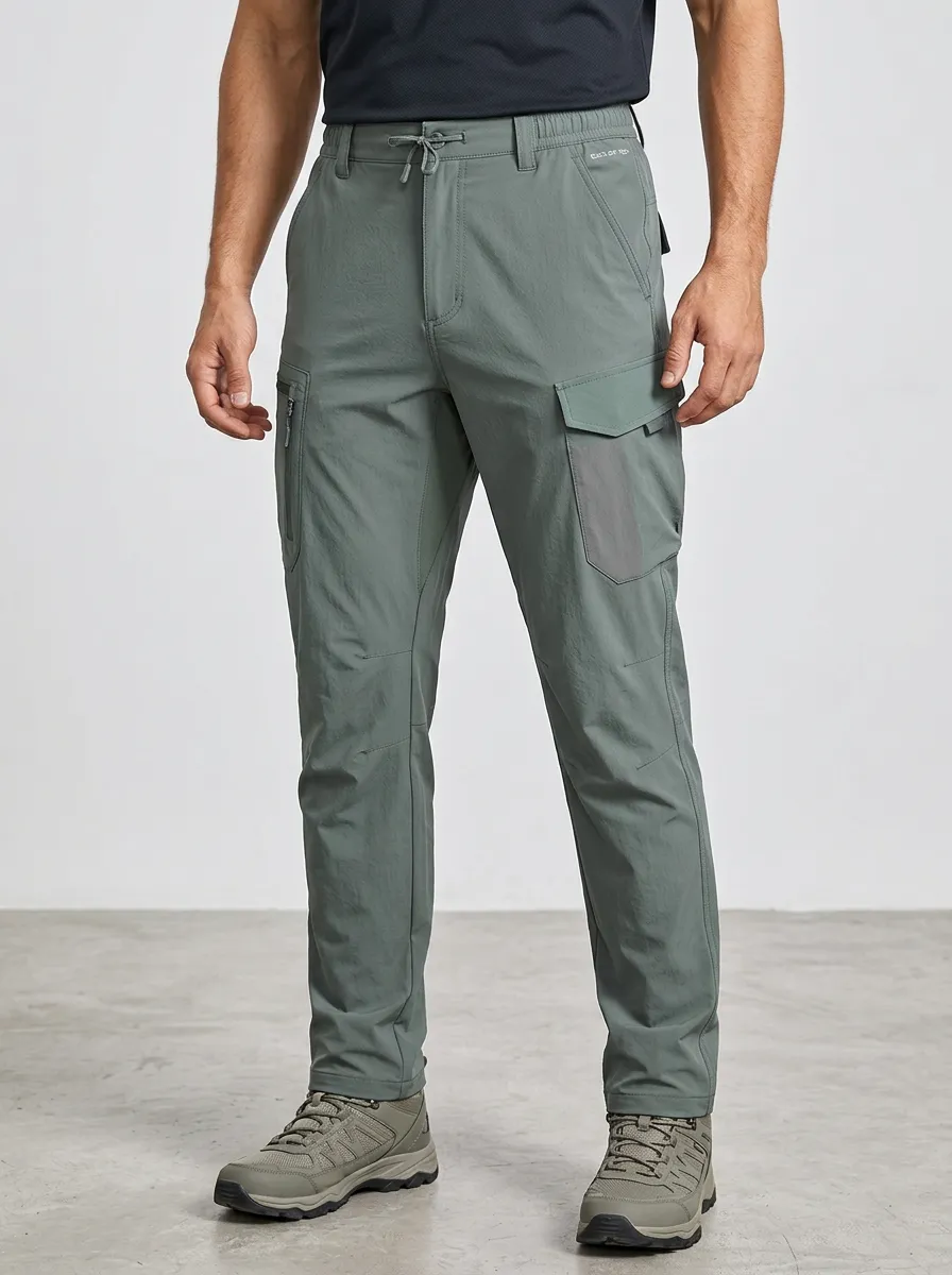 Men's Multi-Pocket Quick-Dry Active Zip-Pocket Cargo Pants