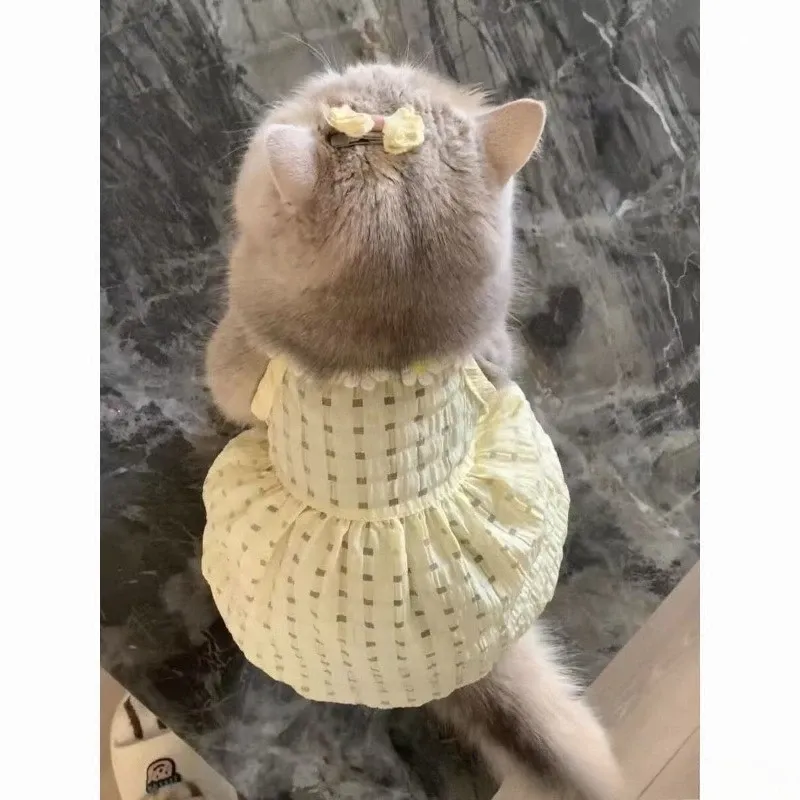 Cat Summer Dress Cute Skirt Preventing Hair Loss Strap Skirt