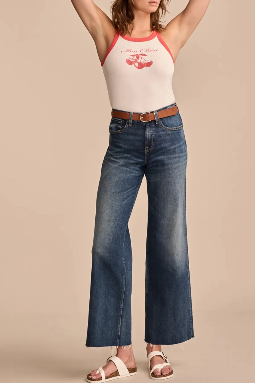 Casual Style High Leg Rise Wide Leg