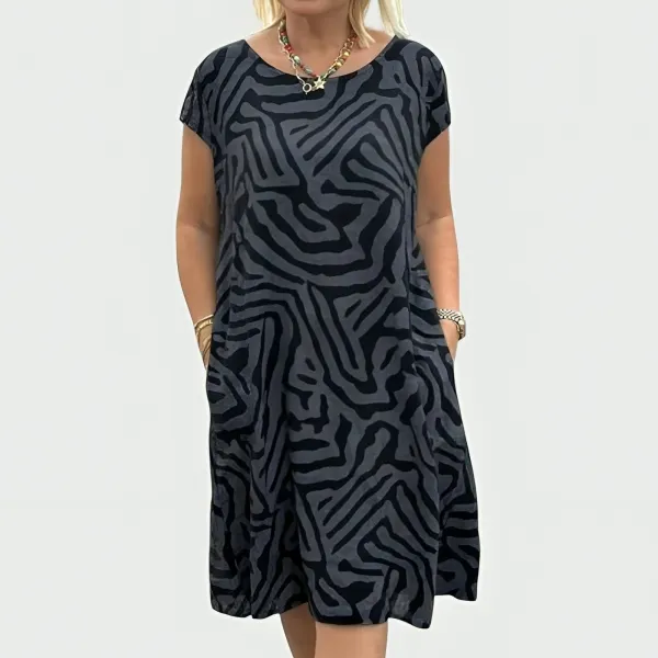Printed Relaxed Casual Dress