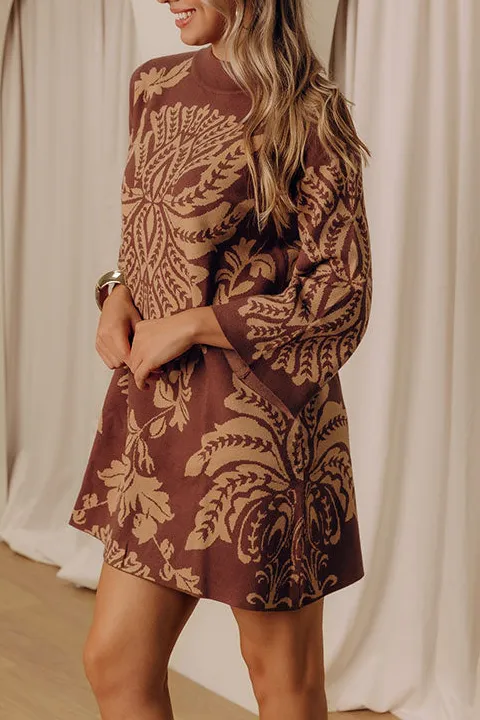 Mock Neck Relaxed Mini Dress