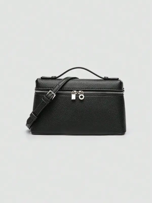 Litchi Grain PU Square Shoulder Bag