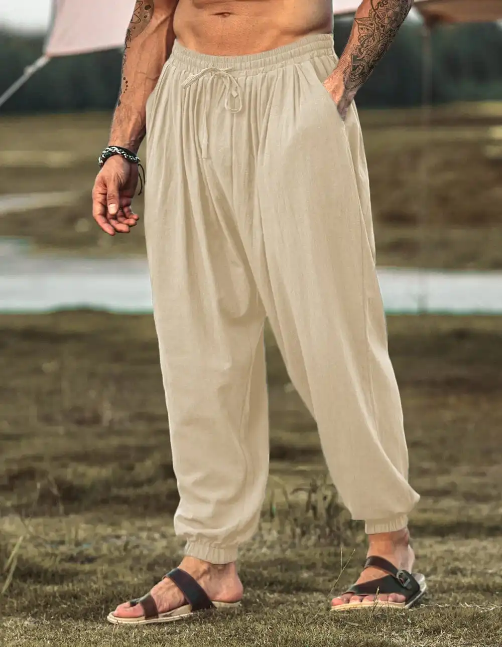Relaxed Linen Boho Pants