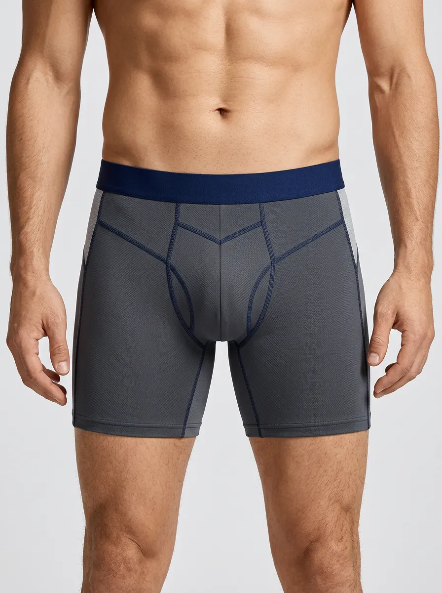 Flexible Mesh Performance Athletic Style Men's Boxer Briefs