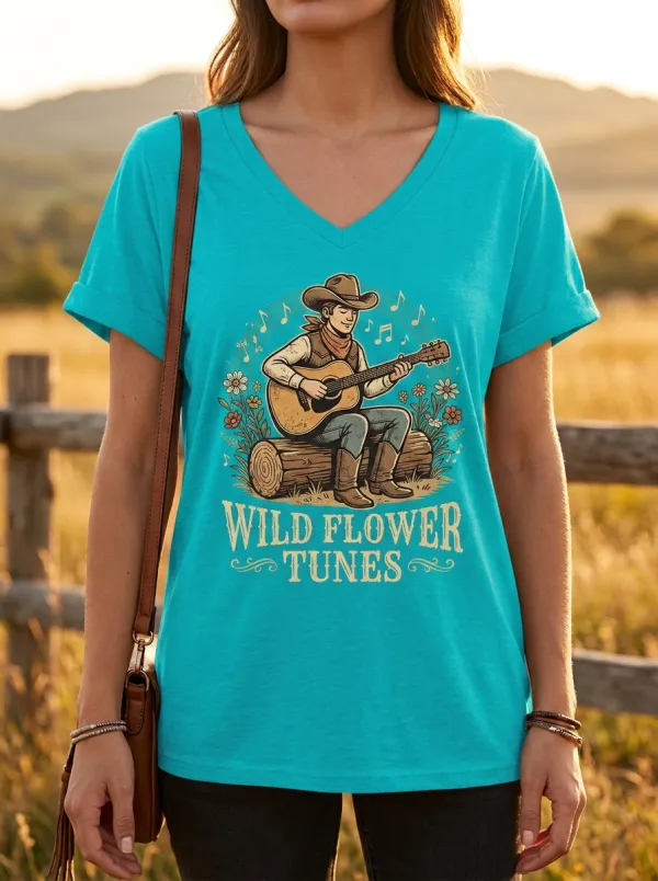 Refined Guitar Women's V-Neck T-Shirt