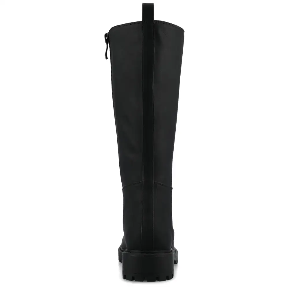 Stretch Shaft Block Heel Riding Boots