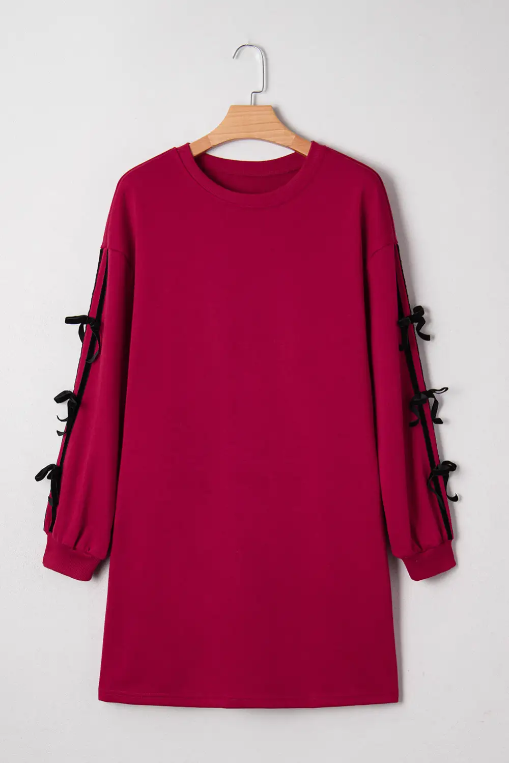 Lightweight Feel Striped Pocketed Drop Shoulder Shirt Dress