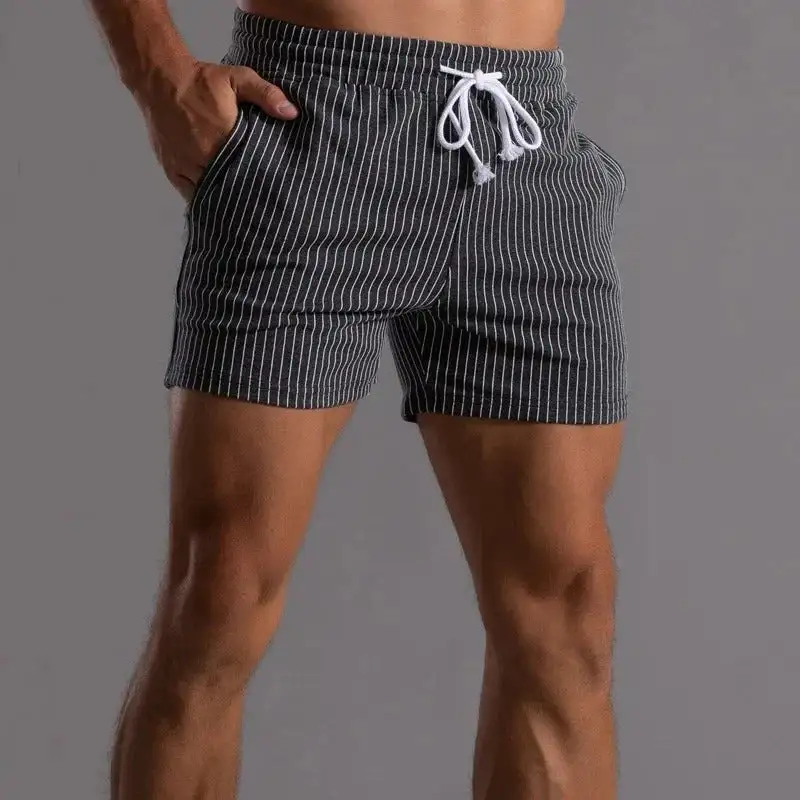 Men's Striped Drawstring Summer Shorts