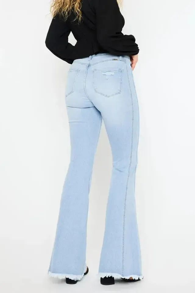 Cotton Stretch Flare Denim Jeans