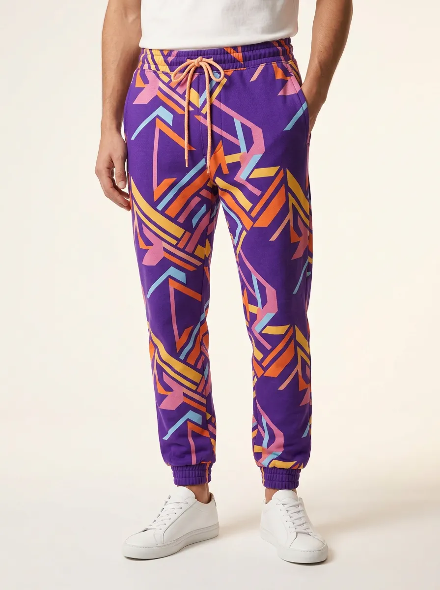 Men's Geometric Casual Joggers