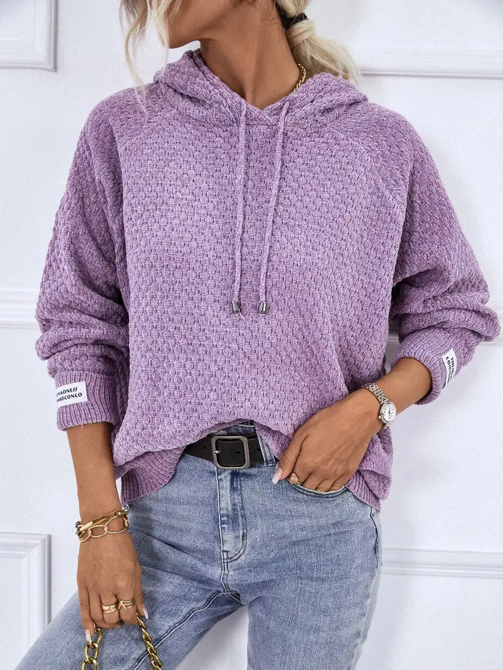 Essential Drawstring Long Sleeve Sweater