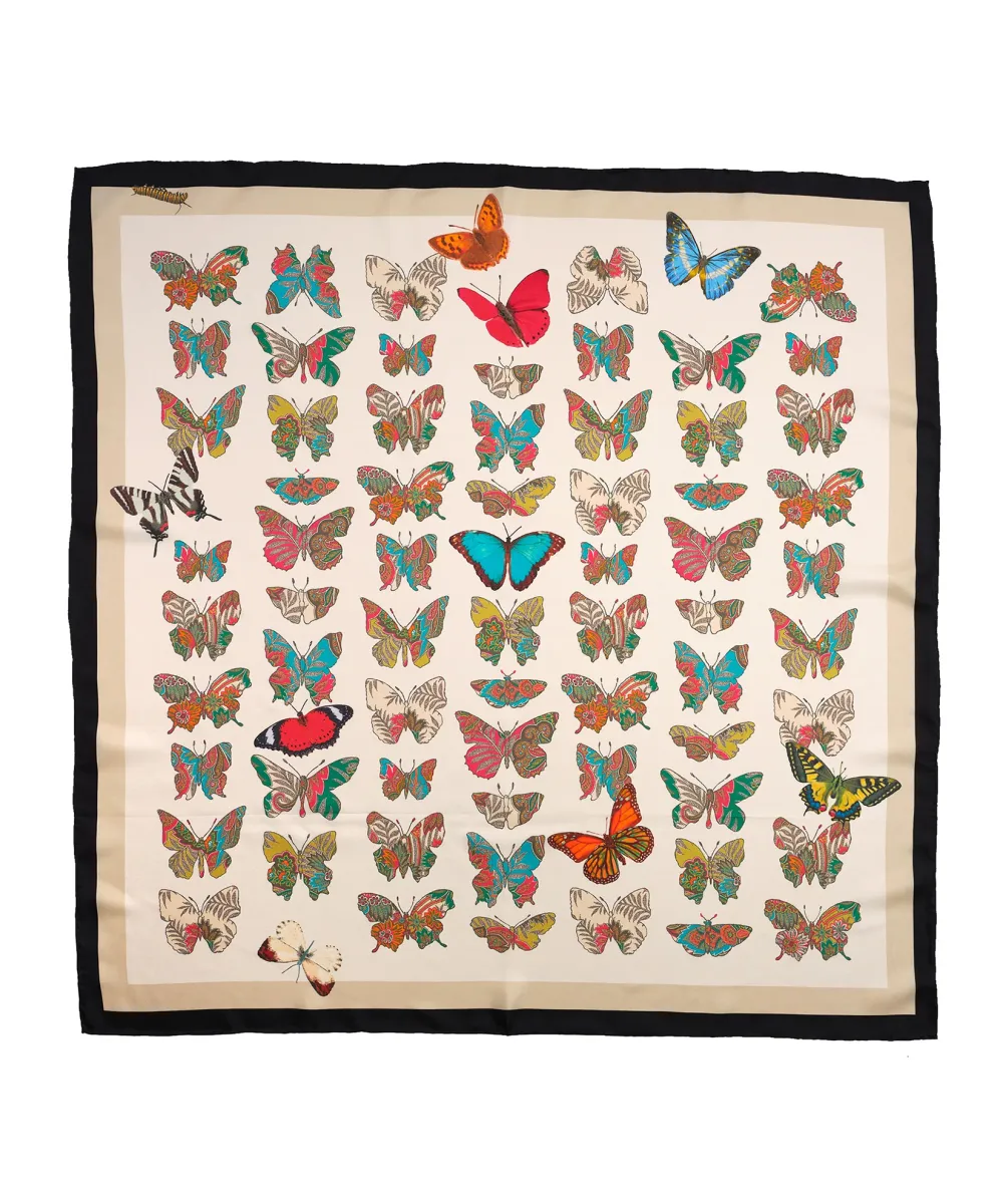 Multicolor  Art Graphic Silk Square Scar