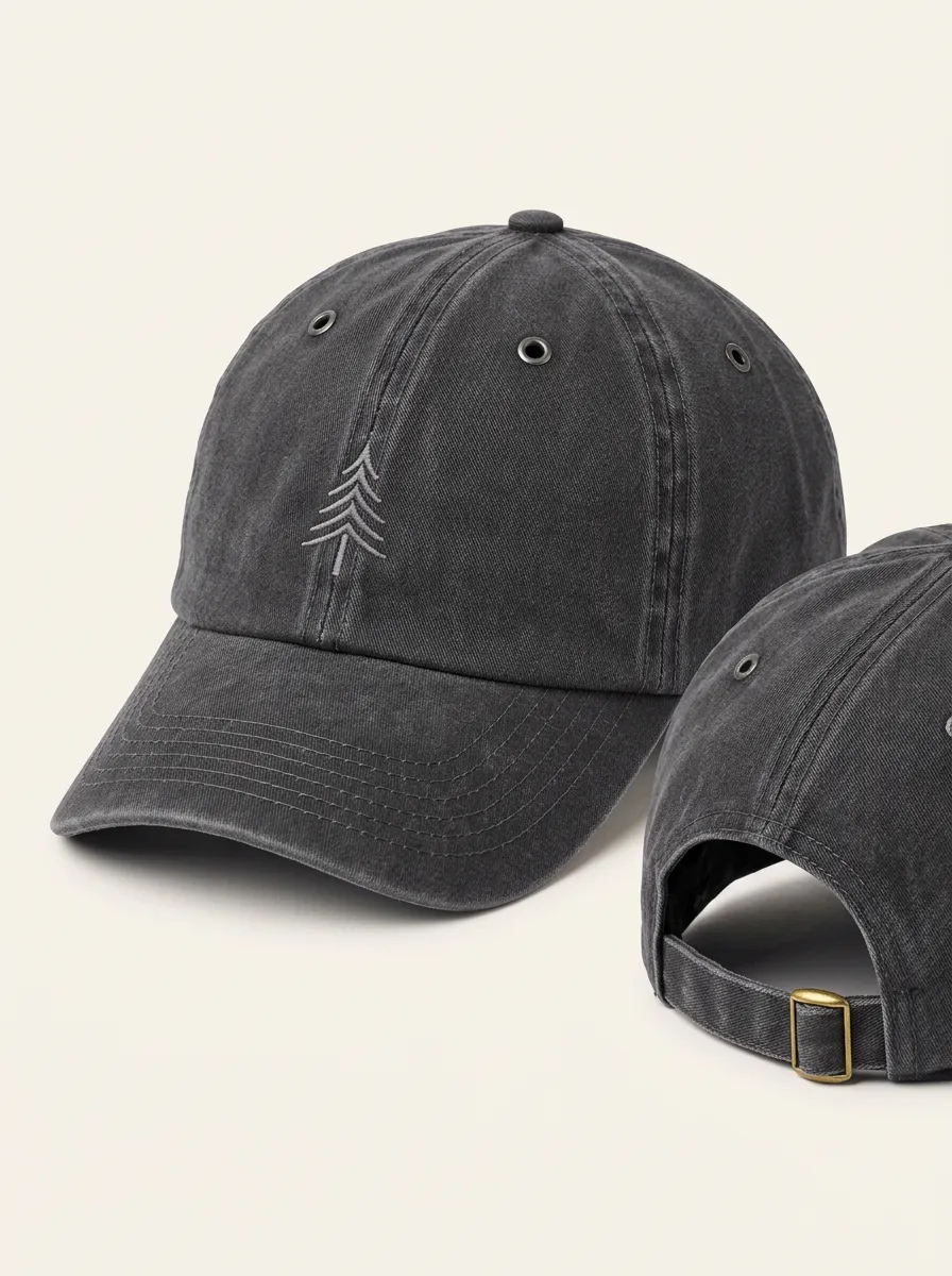 Simple Pine Tree Embroidered Baseball Cap