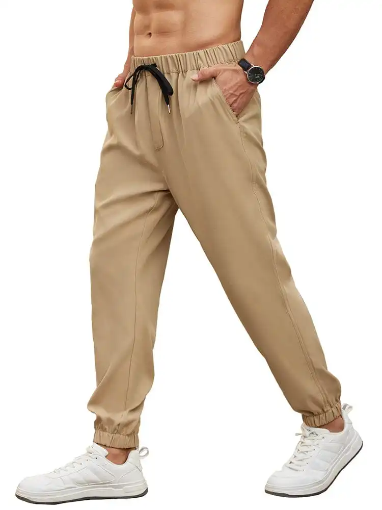 Regular Fit Elastic Waistband Jogger Pants
