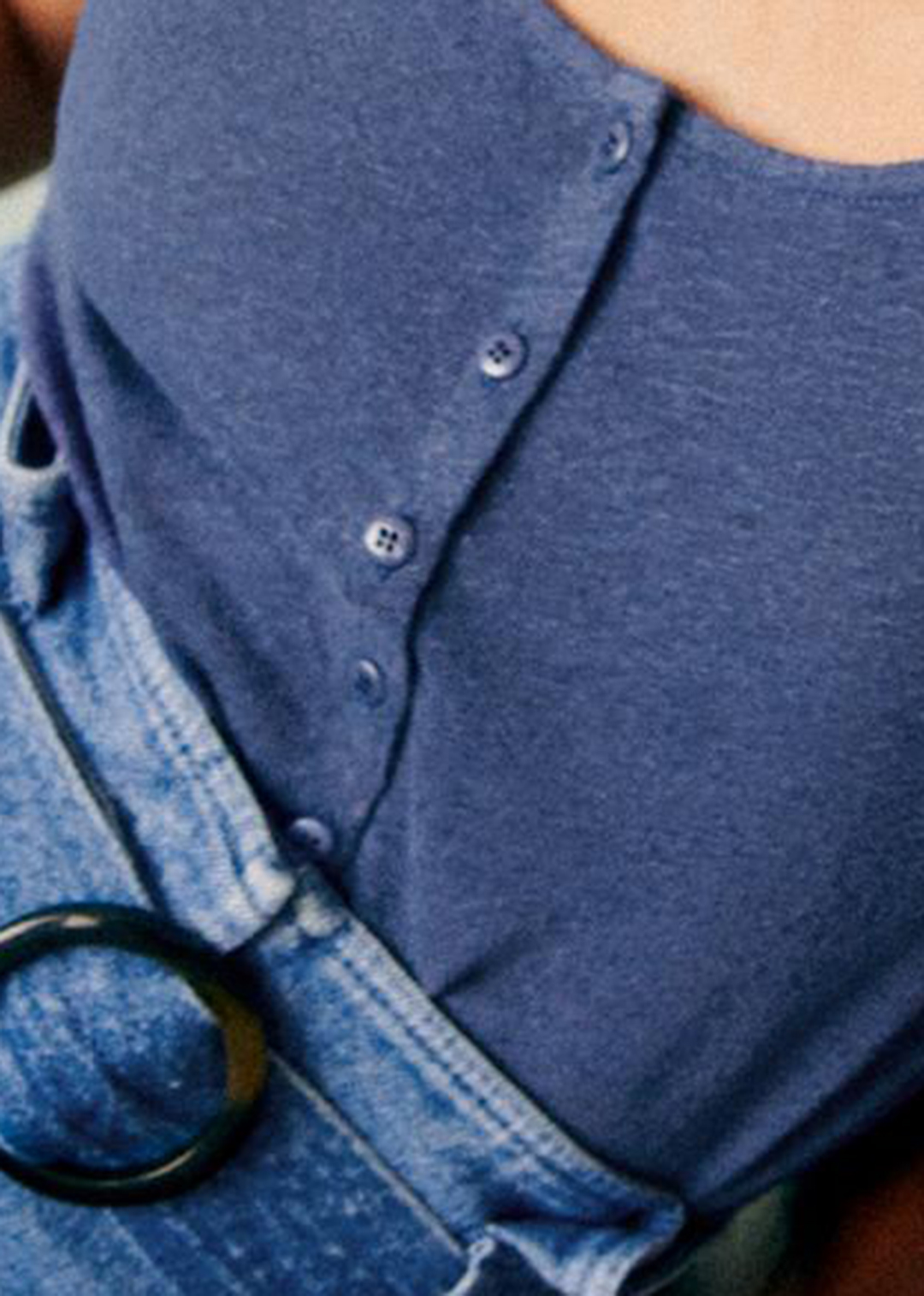 Solid Color Round Neck Cotton And Linen T-Shirt Short Sleeves