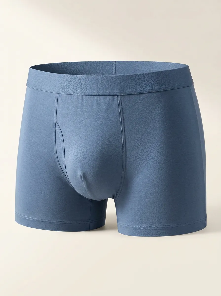 Men's Solid Blue Minimalist Boxer Briefs