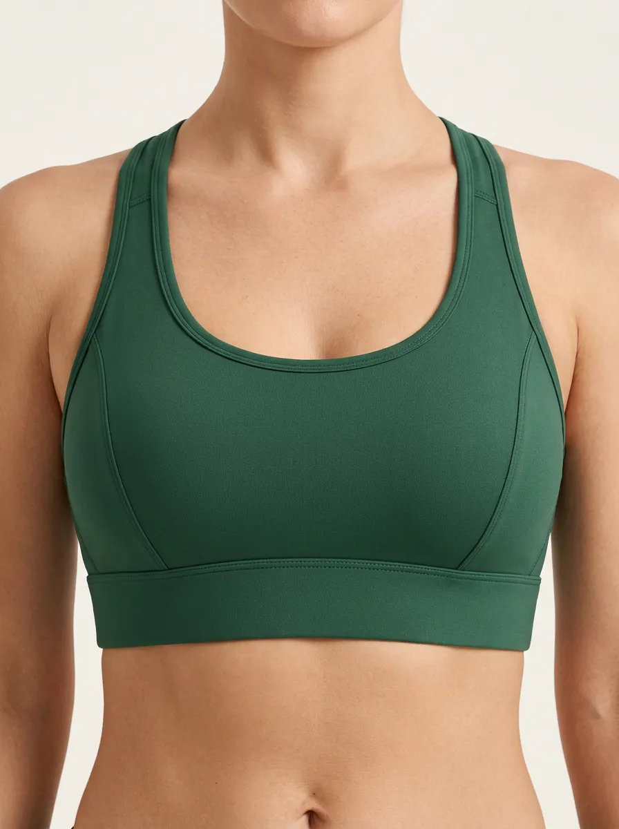 Women's Training Scoop Neck Racerback Panel Detail Sports Bra