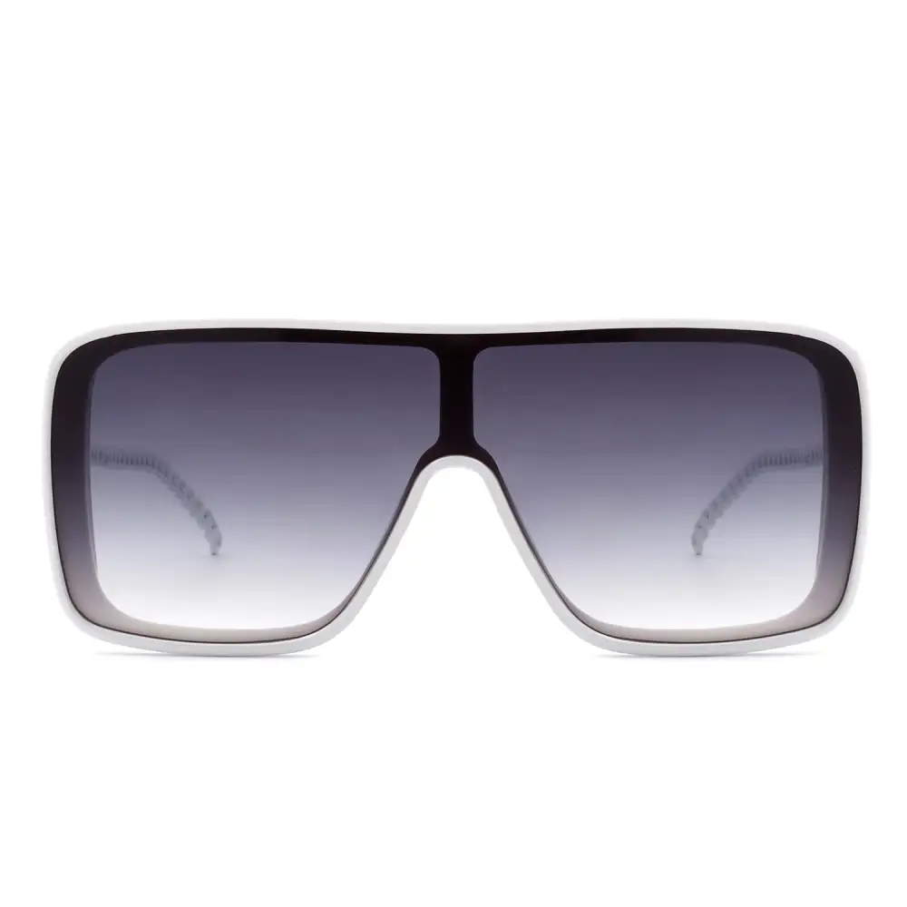 Fabric Square Flat Top Frame Sunglasses