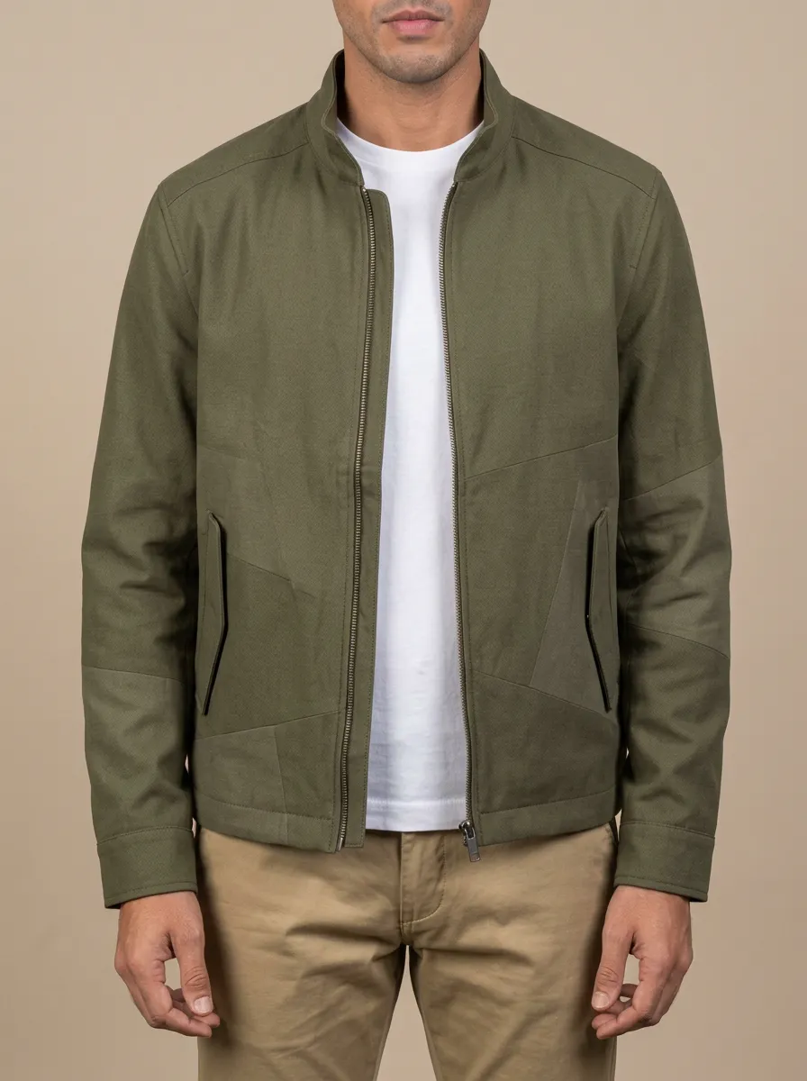 Solid Color Zip Jacket
