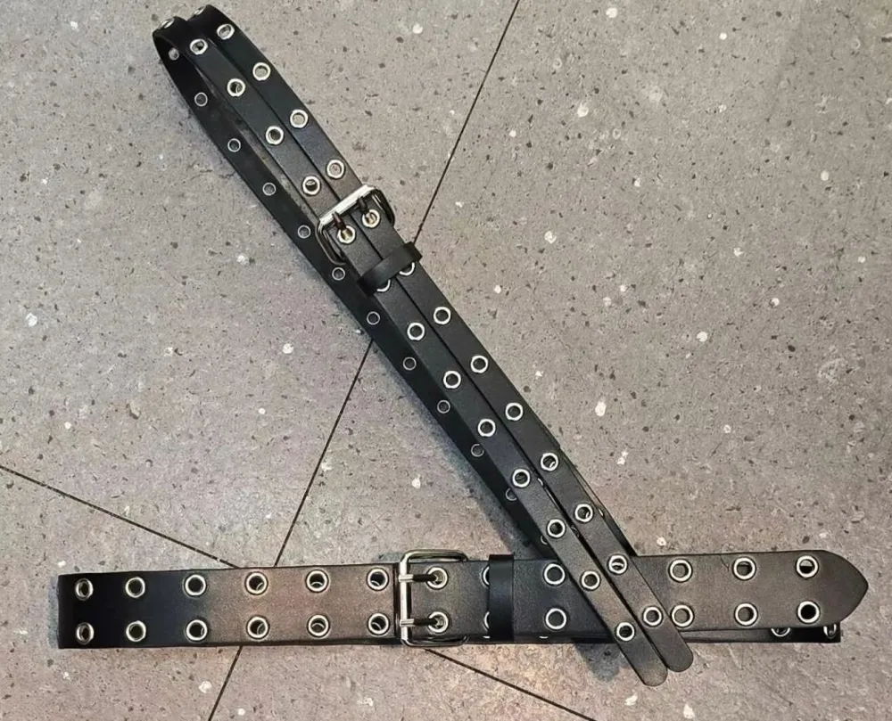Double Strap Layered Leather Belt