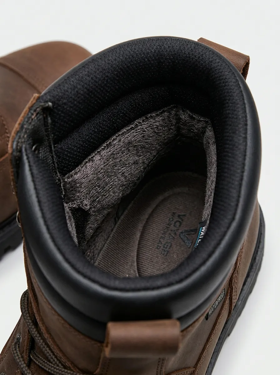 Task-Ready Leather-Look Men's Waterproof Work Boots