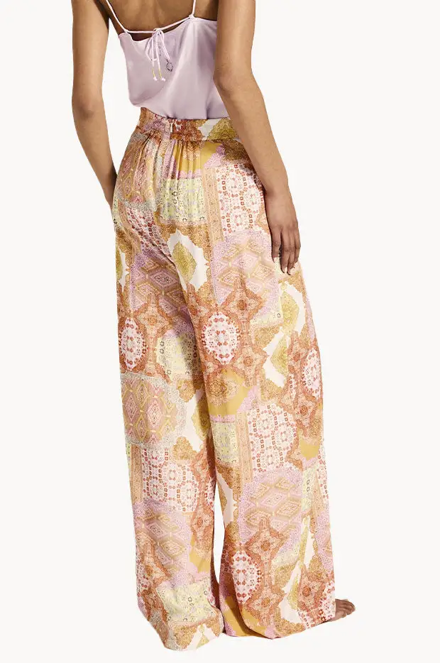 Pleated Tailored Wide Leg Pants